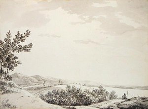 Veduta delle Colline di Rajmahal con una Sentinella in Primo Piano, c.1781 da William Hodges